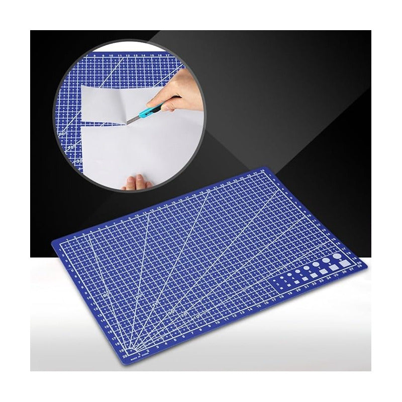 A3 TAPETE CORTE PAPEL MANUALIDADES BISUTERÍA ALFOMBRILLA AZUL MARINO