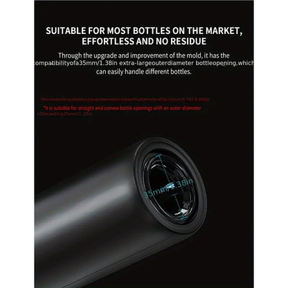 SACACORCHOS ELÉCTRICO AUTOMÁTICO VINO ABREBOTELLAS NEGRO