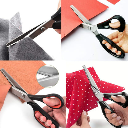 TIJERAS SASTRERÍA MODISTERÍA MARROQUINERÍA BISUTERÍA ZIGZAG NEGRO