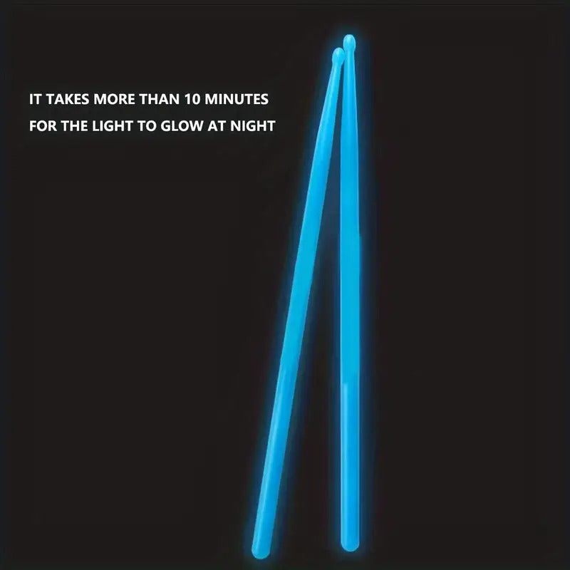 BAQUETAS 5A FLUORESCENTES AZUL BATERÍA PERCUSIÓN LIVE VIDEO AZUL 5A