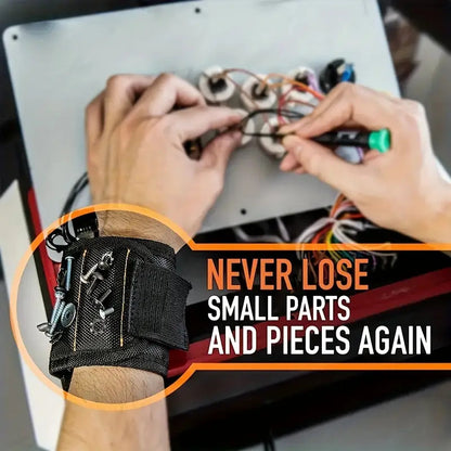 MUÑEQUERA MAGNETICA TORNILLOS CLAVOS BROCAS LLAVES NEGRO N/A