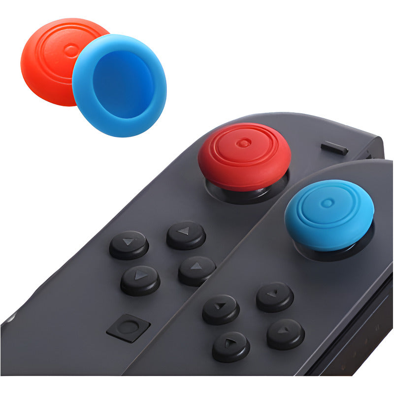 2X PROTECTOR SILICONA JOYSTICK MANDO CONTROL J-CON AZUL ROJO AZUL/ROJO