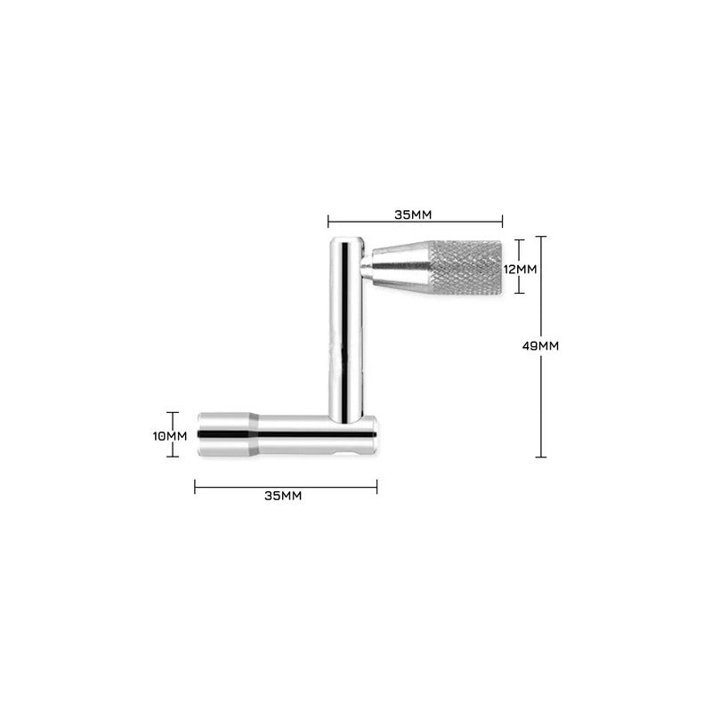LLAVE AFINACIÓN UNIVERSAL BATERÍA ACÚSTICA REDOBLANTE CAJA PLATEADO