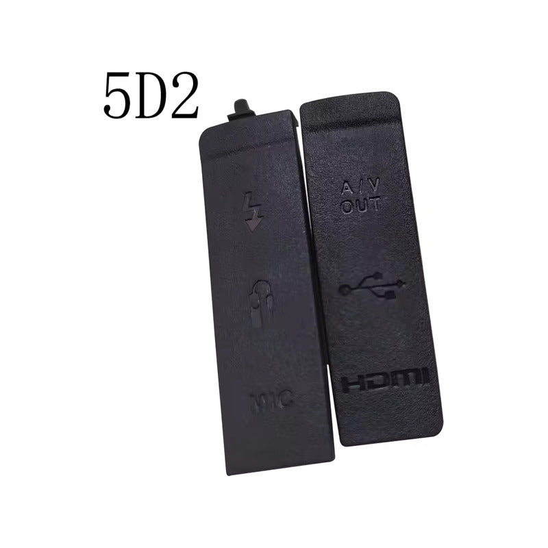 TAPA COBERTOR GOMA CAUCHO CONEXIONES CANON 5D MARK 2 NEGRO