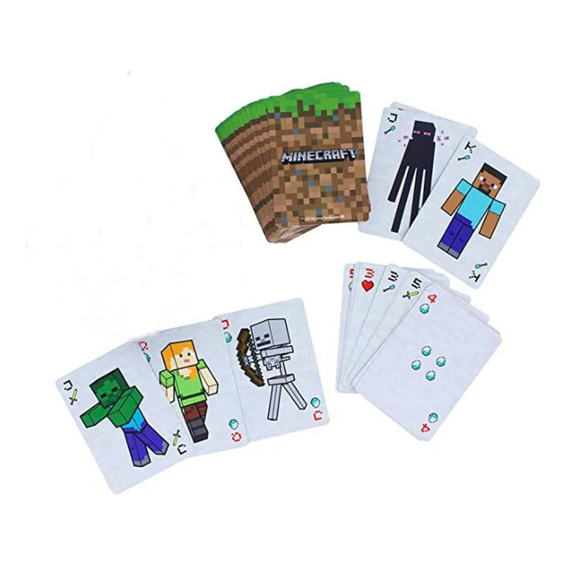 JUEGO CARTAS POKER VERSIÓN LIMITADA MINECRAFT MARRÓN CLARO PERSONAJES MINECRAFT UNIVERSAL