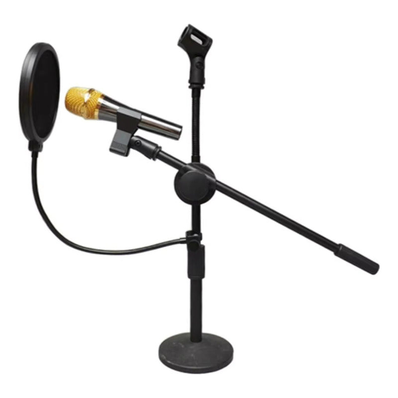 FILTRO PANTALLA ANTI-POP 10CMS SONIDO GRABACION MIC PODCAST NEGRO