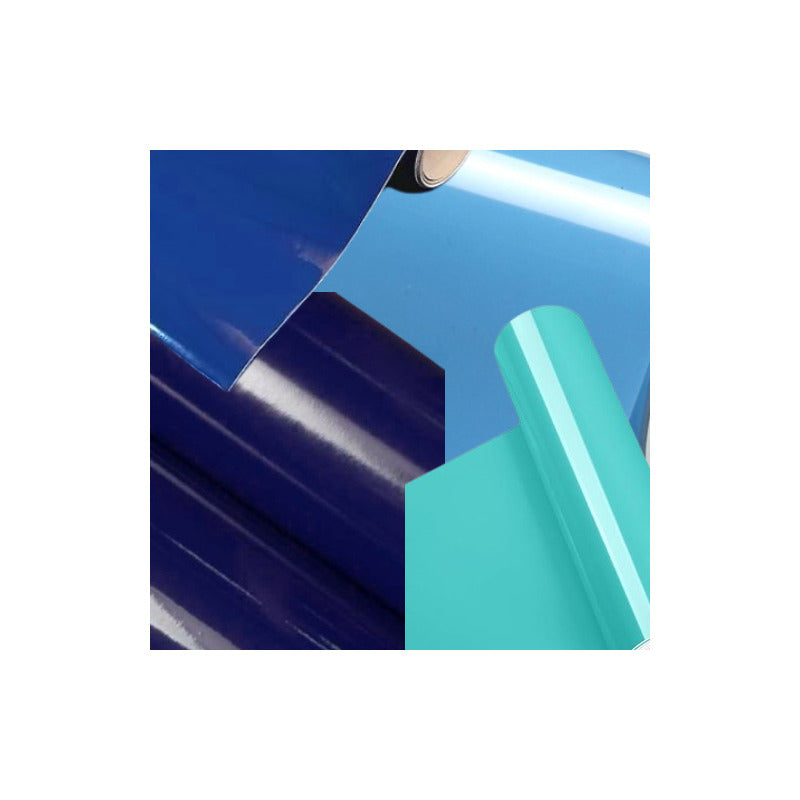 4X VINILO 12  X 12 GAMA AZULES BRILLANTE ADHESIVO CAMEO MULTICOLOR