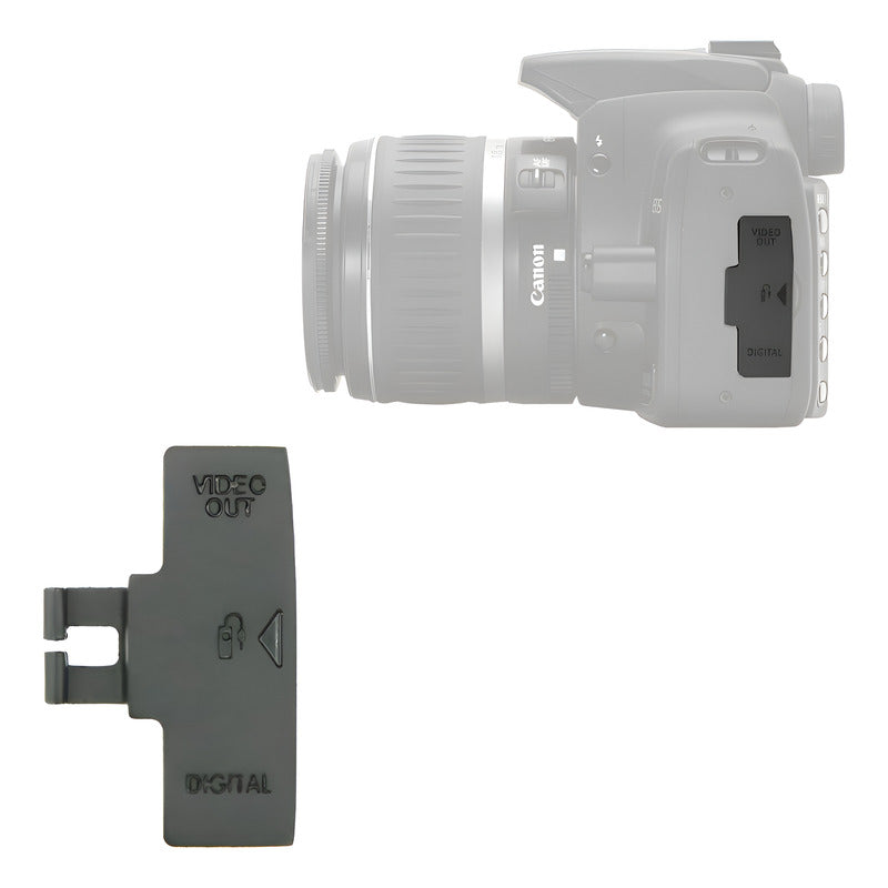 CUBIERTA TAPA COBERTOR GOMA CAUCHO CONEXION CANON 350D 400D NEGRO