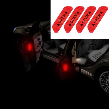 STICKER REFLECITVO PUERTAS OPEN CARRO VEHICULO NOCHE LUCES