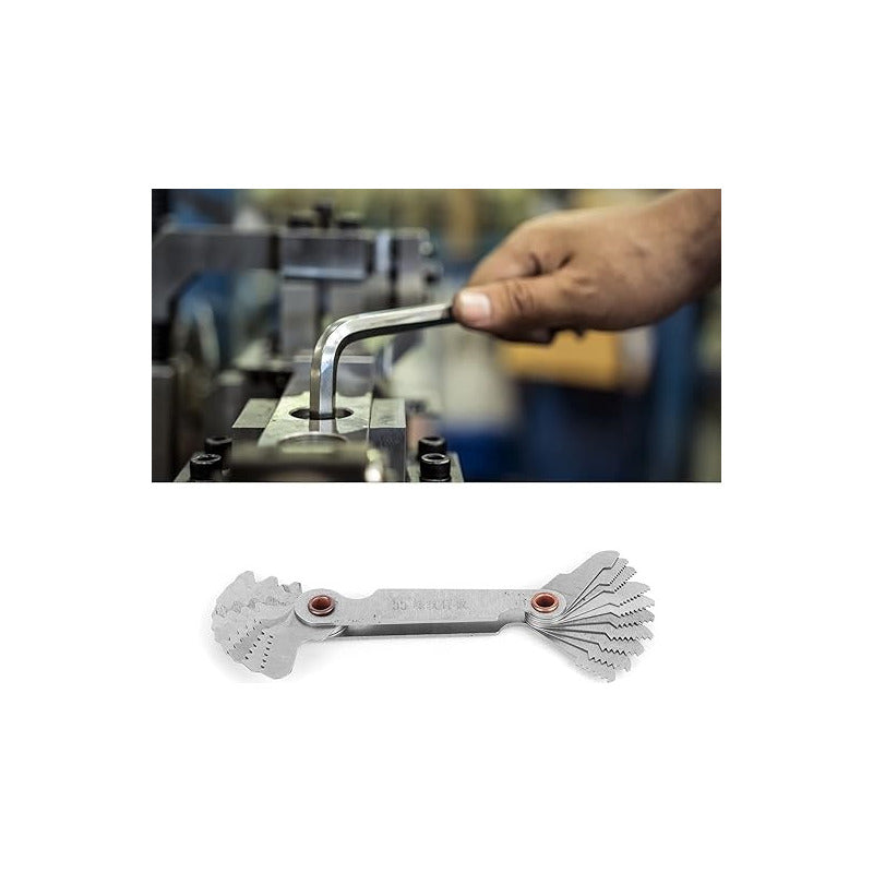 MEDIDOR CALIBRADOR ROSCA TORNILLO TORNO 20 CUCHILLAS 55°
