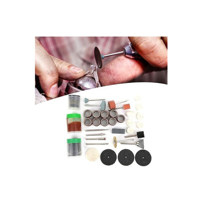 KIT 105 PCS CABEZALES PULIDO AMOLADORA MOTOTOOL MARQUETERÍA 12V 50 50 W