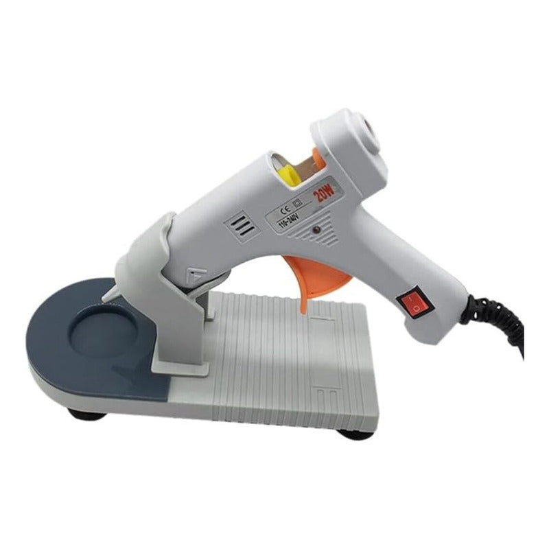 BASE DE PISTOLA DE SILICONA BARRA CALIENTE BISUTERIA PAPEL GRIS 110V