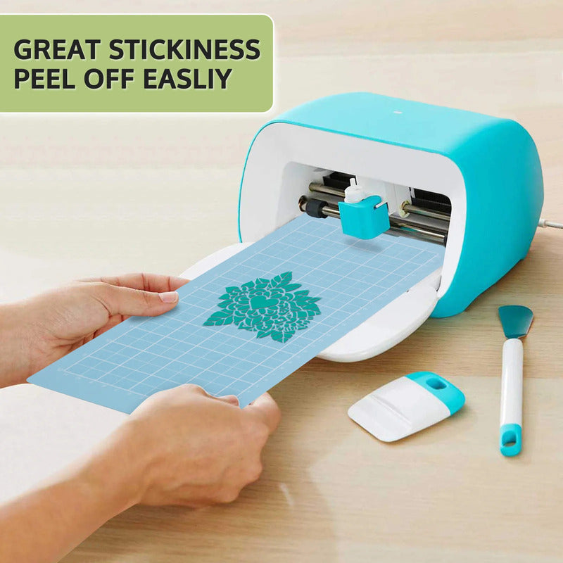 TAPETE CORTE 12  X 4.5  PARA CRICUT JOY LIGHT GRIP AZUL AGUA