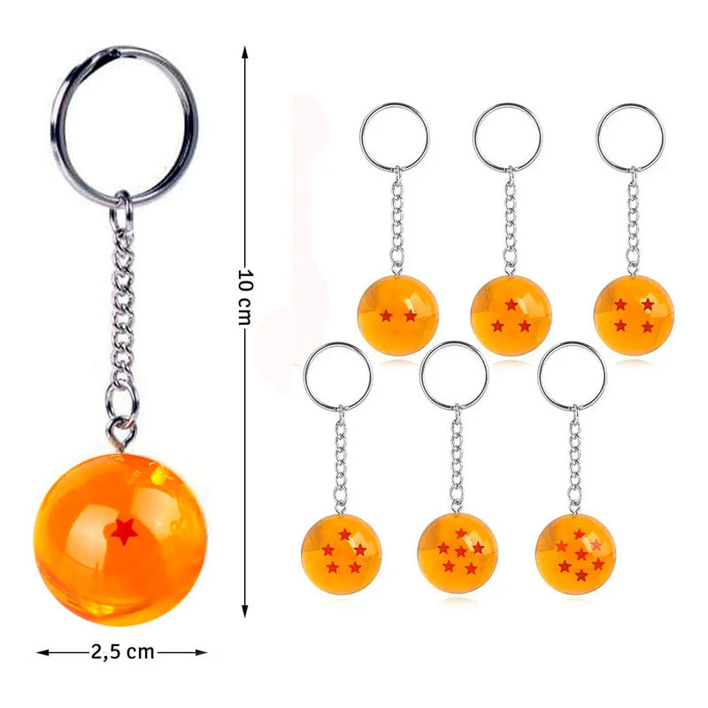 LLAVERO ESFERA DEL DRAGON BALL Z GOKU SUPER SAYAYIN 1 STAR NARANJA