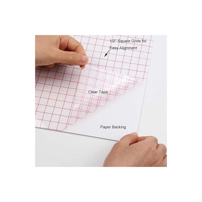 4X PAPEL TRANSFER 12  X 12  ADHESIVO TRANSPARENTE CAMEO TRANSPARENTE