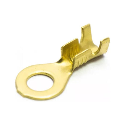 10X CONECTOR ENCRIMPADO M5 REDONDO 5MM X 10MM X 22MM COBRE