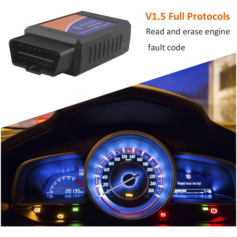 ESCÁNER OBD2 OBDII CARRO BLUETOOTH ELM327 V2.1 DIAGNOSTICO