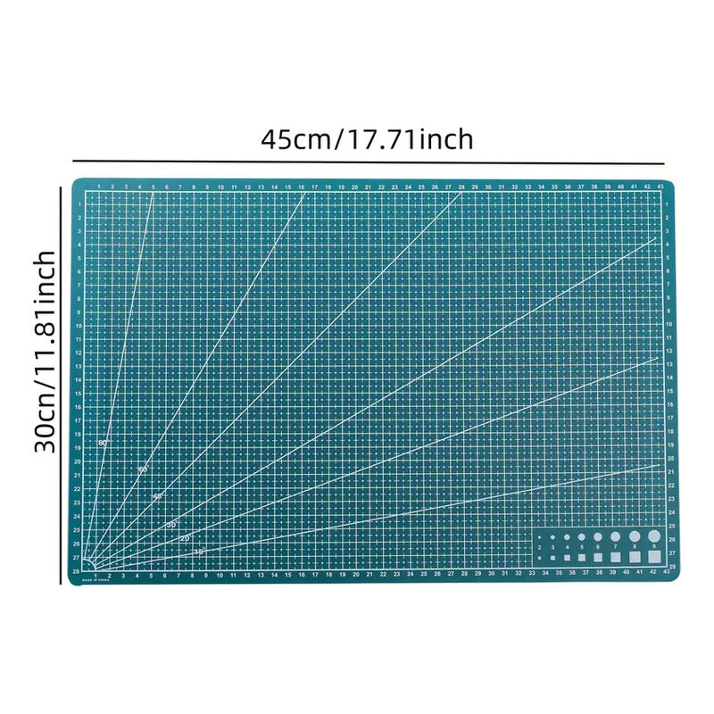 TAPETE CORTE A3 VERDE PAPEL MANUALIDADES BISUTERÍA VERDE MUSGO
