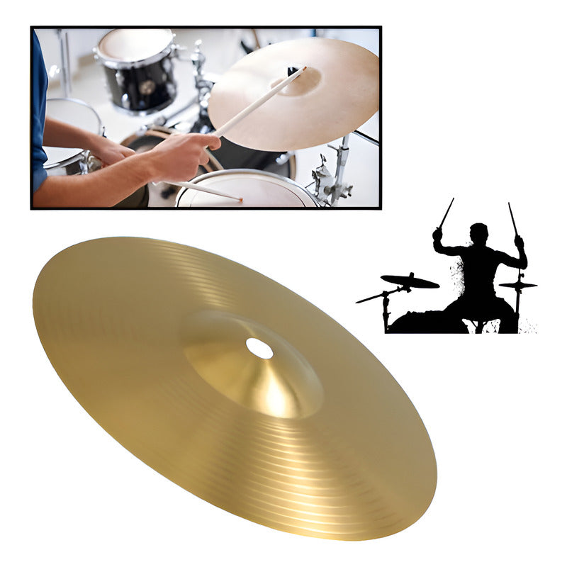 PLATILLO CRASH 14 PULGADAS BATERÍA ACÚSTICA PERCUSIÓN DORADO OSCURO