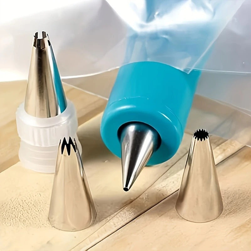 KIT DECORACIÓN CUPCAKES PASTELERÍA GLASEADO AZUL CLARO