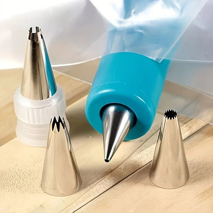 KIT DECORACIÓN CUPCAKES PASTELERÍA GLASEADO AZUL CLARO