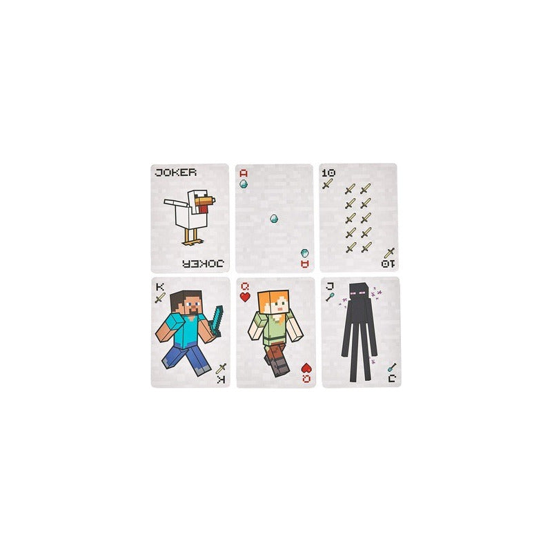 JUEGO CARTAS POKER VERSIÓN LIMITADA MINECRAFT MARRÓN CLARO PERSONAJES MINECRAFT UNIVERSAL