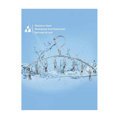 GANCHO PULPO ROPA INTERIOR MEDIAS METALICO ARCO 8 CLIPS