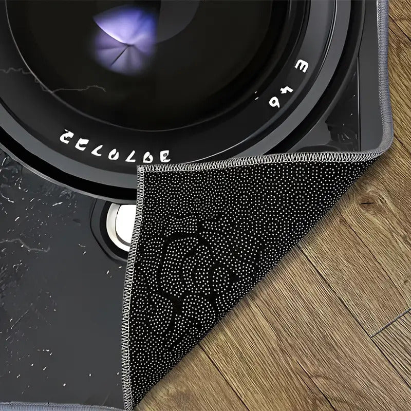 TAPETE ENTRADA DISEÑO CÁMARA CASA BAÑO COCINA ALCOBA ADORNO 60 CM 40 CM CÁMARA NEGRO