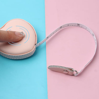 METRO CORPORAL PORTATIL BOLSO CORAZÓN CUERO ROSADO NEGRO