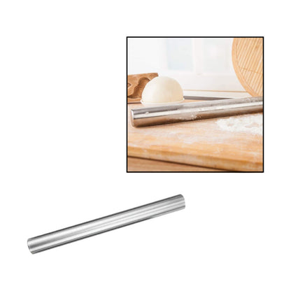 RODILLO ACERO INOXIDABLE 25CMS LIGERO PASTELERÍA PANADERÍA PLATEADO