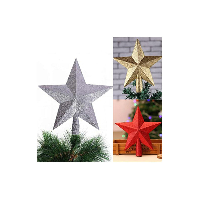 ESTRELLA ARBOL NAVIDAD PAPERCRAFT TOPPER ADORNO ECO PDF DIY AMARILLO