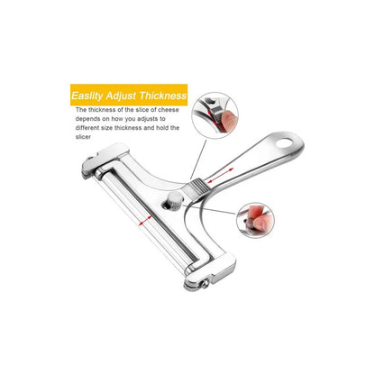 CORTADOR AJUSTABLE QUESO PROFESIONAL CULINARIA COCINA PLATEADO
