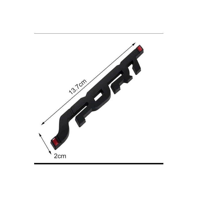 EMBLEMA SPORT METAL 3D ADHESIVO VEHÍCULO INSIGNIA LUJO CARRO
