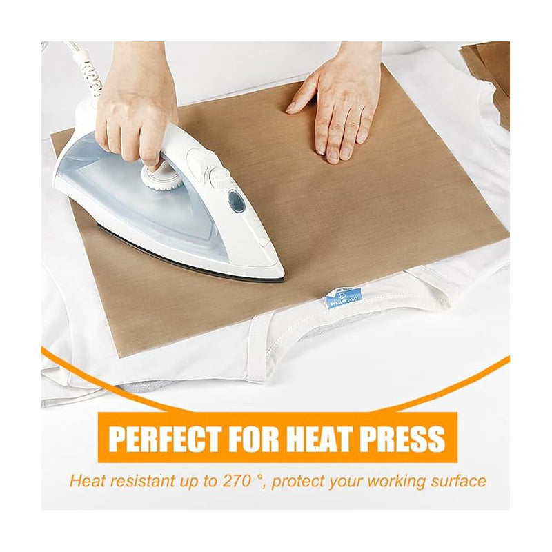 HOJA TEFLÓN 40X30 CMS SUBLIMACIÓN COCINA PLANCHA CALOR HORNO MARRÓN CLARO