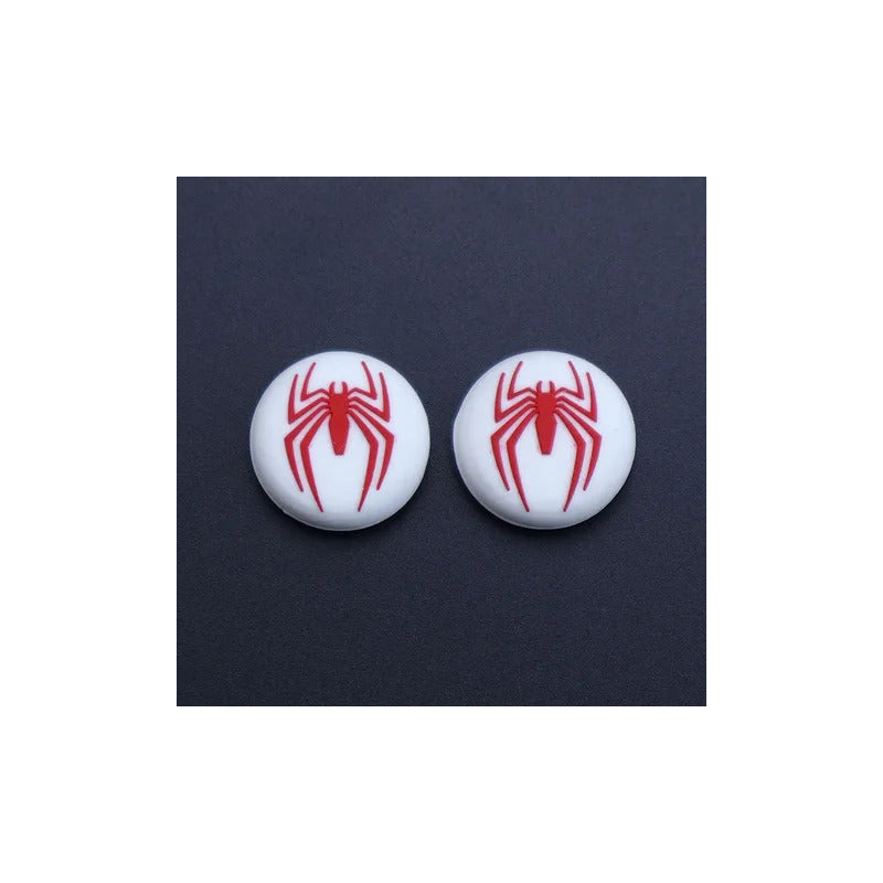 2X PROTECTOR SILICONA JOYSTICK SPIDERMAN LOGO 2011 BLANCO BLANCO