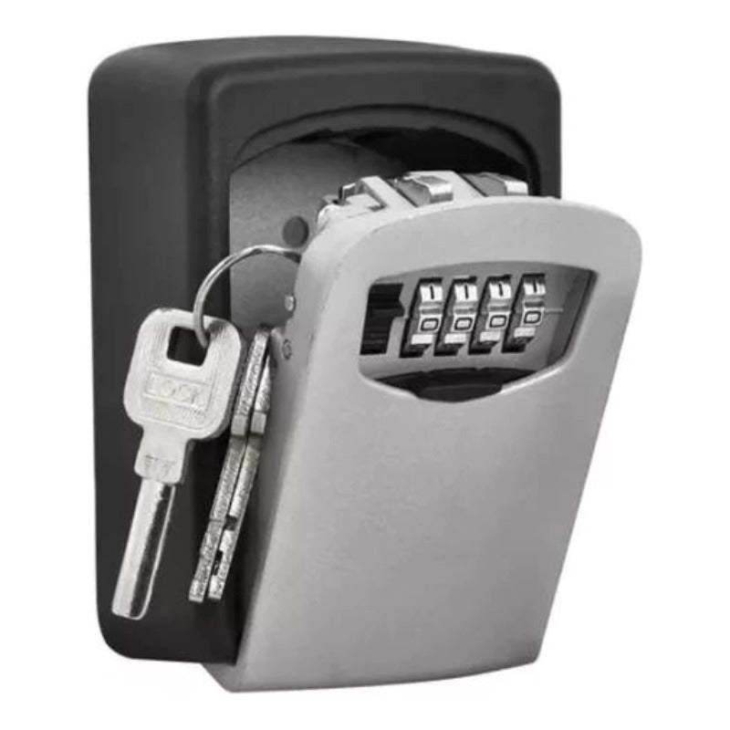 PORTA LLAVES CANDADO CLAVE SEGURIDAD PARED EMPRESAS NEGRO