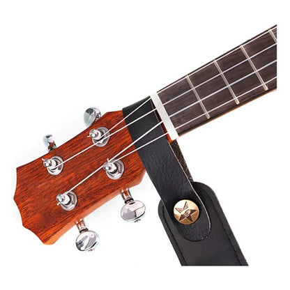 KIT SET CORREA GUITARRA 4 PUAS PICKS NEGRO NEGRO KIT 7 UNIDADES