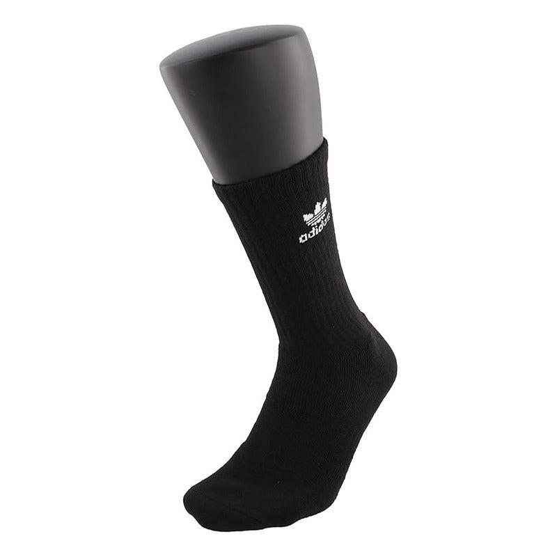 MEDIAS ADIDAS TREFOIL CREW SOCKS L BH6437 NEGRAS (9-12) NEGRO RAYAS 9-12
