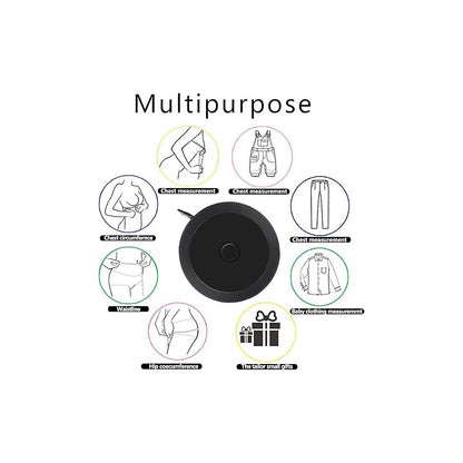 METRO CORPORAL RETRÁCTIL NEGRO BOLSO CARTERA GIMNASIO NEGRO