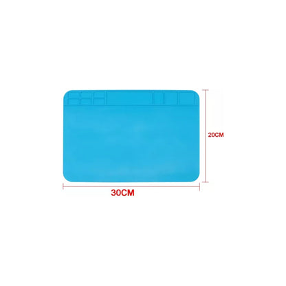 TAPETE ANTIESTATICO REPARACIÓN CELULAR COMPUTADOR ELECTRONIC AZUL CLARO