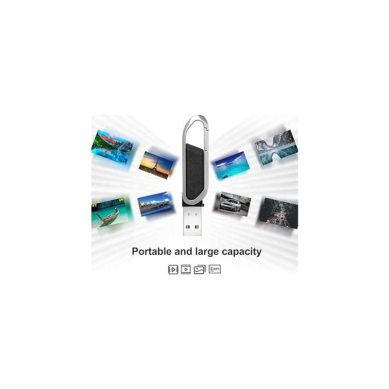 MEMORIA FLASH USB METAL 64GB CLIP ARNES LLAVERO NEGRO NEGRO MINI METAL