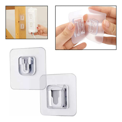 5X GANCHOS ADHESIVOS DOBLE CARA TRANSPARENTE IMPERMEABLE TRANSPARENTE