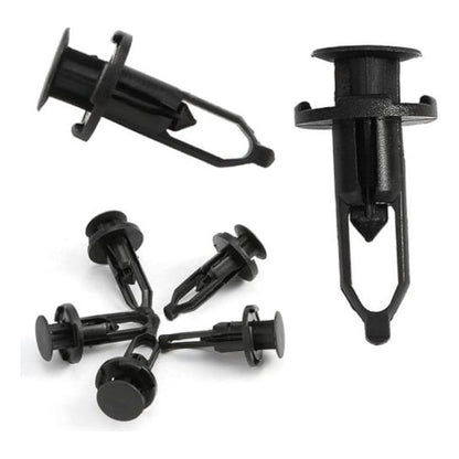 10X PIN PLÁSTICO CLIP AJUSTE CARRO RETENEDOR MOTOR REMACHE NEGRO