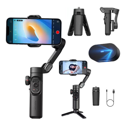 GIMBAL AOCHUAN SMART XE SEGUIMIENTO AI 3 EJES CELULAR NEGRO