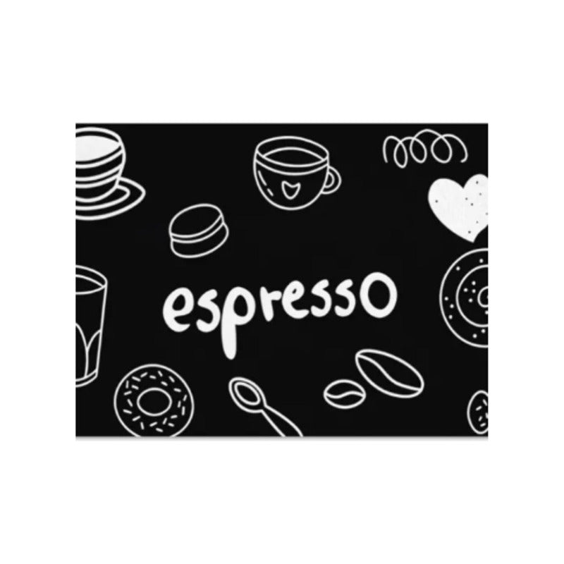 TAPETE COCINA HOGAR RESTAURANTE ESPRESSO 40X40 CMS 40 CM 40 CM MODERNO NEGRO