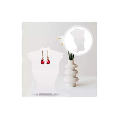 EXHIBIDOR JOYAS COLLAR ARETES PENDIENTES JOYERIA SOPORTE BLANCO