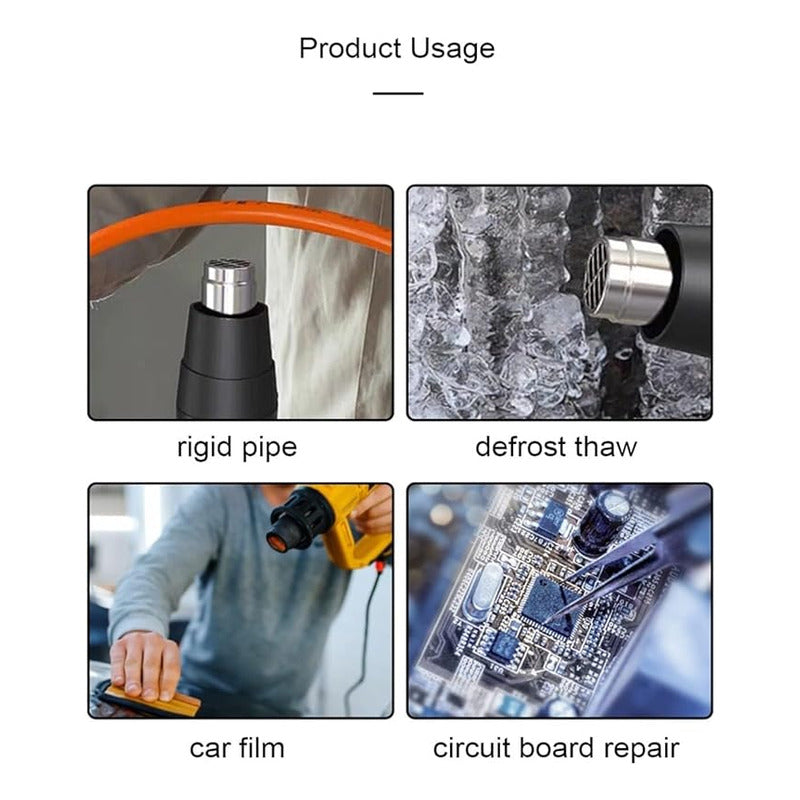 PISTOLA CALOR DIGITAL LCD 110V ESTACIÓN SOLDADURA AJUSTABLE GRIS OSCURO 110V