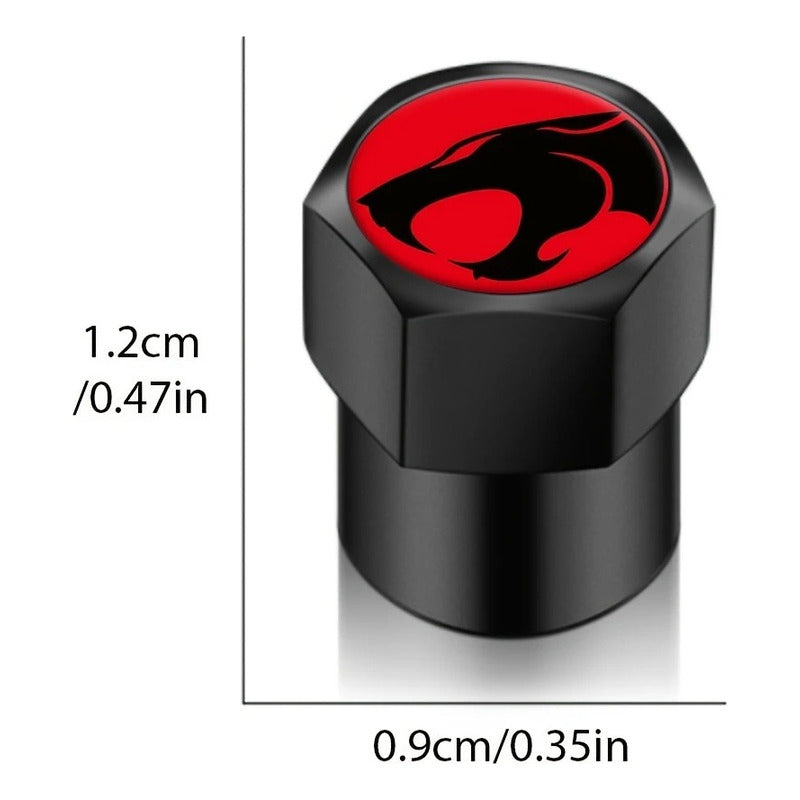 JUEGO TAPA VÁLVULA AIRE LLANTA CARRO MOTO BICI THUNDERCATS