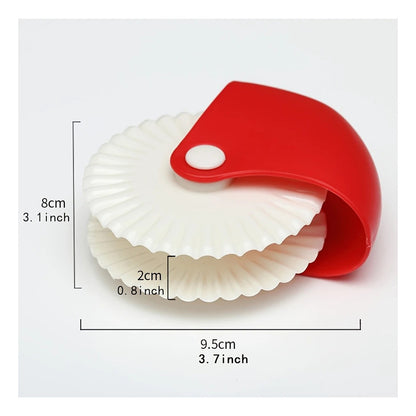 RUEDA CORTADORA MASA PASTELES PIZZA COCINA PANADERÍA ROJO Y BLANCO