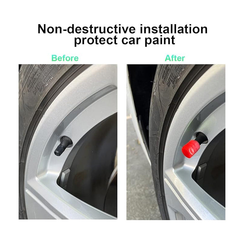 JUEGO TAPA VÁLVULA AIRE NEUMÁTICO LLANTA FLOURESCENTE BRILLA